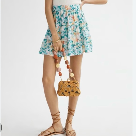 Anthropologie Dresses & Skirts - ANTHROPOLOGIE Cloth & Stone Watercolor Floral Mini Skirt Size S